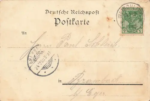 AK Schwarzathal Eberstein Steinernen Brücke Thüringen 1900 Postkarte Litho