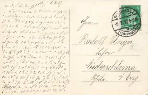 AK kleines Mädchen mit Kätzchen im Korb und Hund 1927 gelaufen Postkarte