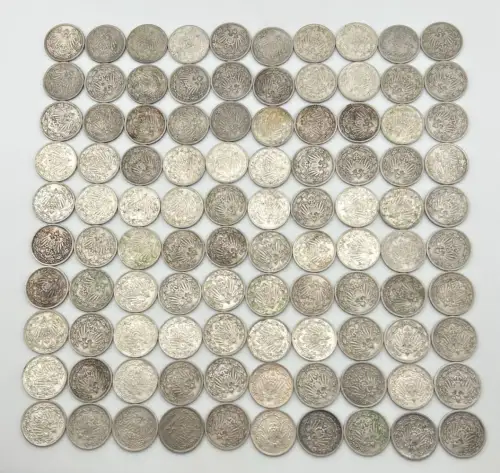Lot / Konvolut 100 x 1/2 MARK HALBE MARK Silbermünzen Kaiserreich