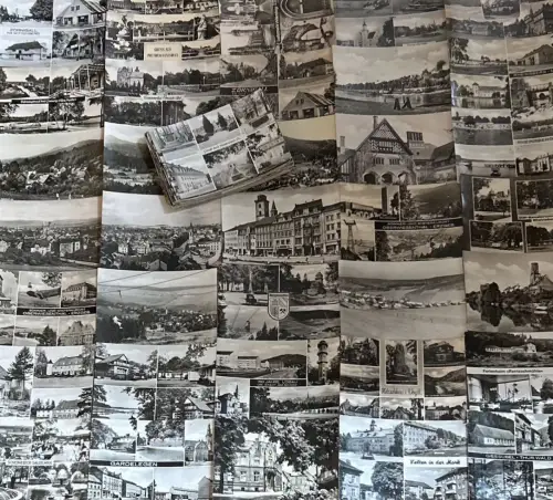 Lot / Konvolut 100 Moderne AK Postkarten DDR Deutschland s/w ab 1950