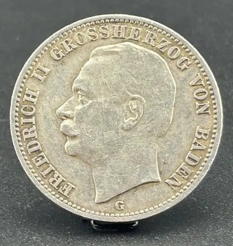 3 Mark Friedrich II. Baden 1908 A Deutsches Kaiserreich