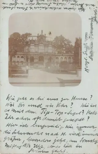 AK Dresden Blick auf Zwinger Sachsen gelaufen Postkarte