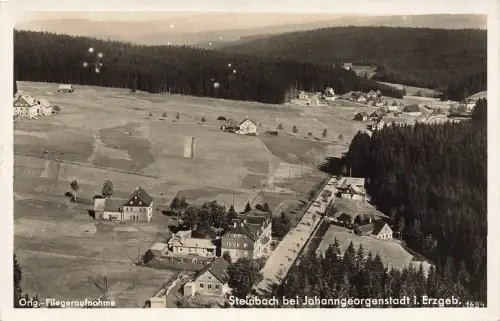 AK Steinbach Fliegeraufnahme Stadtansicht Erzgebirge Sachsen Postkarte