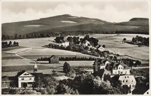 AK Eibenstock Blick nach Auersberg Erzgebirge Sachsen 1933 gelaufen Postkarte