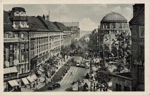 AK Berlin Saarlandatraße Haus Vaterland Straßenbahn Berlin ungelaufen Postkarte