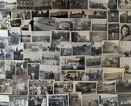 Lot / Konvolut 150 Original Privat Fotos ab 1940 Frauen Kinder Häuser
