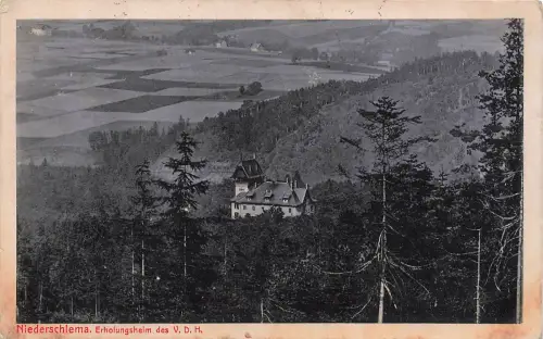 AK Niederschlema Erholungsheim V.D.H. Sachsen Erzgebirge 1922 gelaufen Postkarte