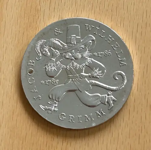 DDR 20 Mark 1986 Jacob Wilhelm Grimm Silber Gedenkmünze