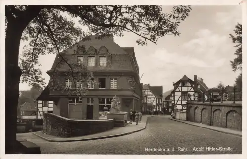 AK Herdecke a. d. Ruhr Adolf Hitler Straße Nordrhein-Westfalen Postkarte