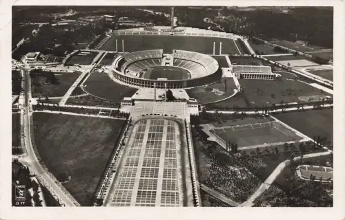 AK Berlin Olympia Stadium Gesamtansicht Reichssportfeld Berlin 1939 Postkarte