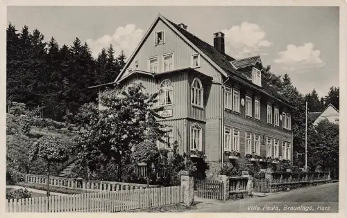 AK Braunlage Villa Paula Niedersachsen Harz ungelaufen Postkarte