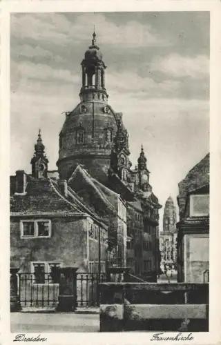 AK Dresden Frauenkirche Sachsen 1935 gelaufen Postkarte