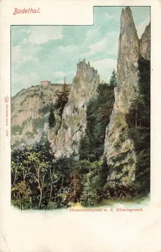 AK Bodethal Hexentanzplatz Hirschgrund Sachsen-Anhalt ungelaufen Postkarte