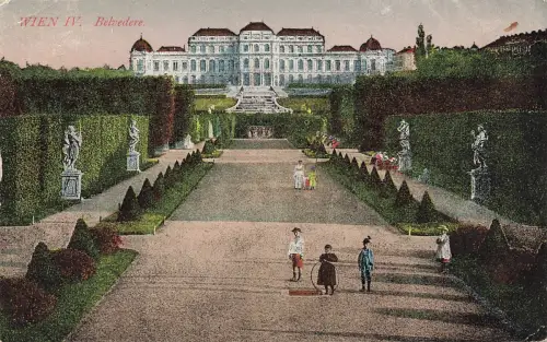 AK Wien Belvedere Österreich 1923 gelaufen Postkarte