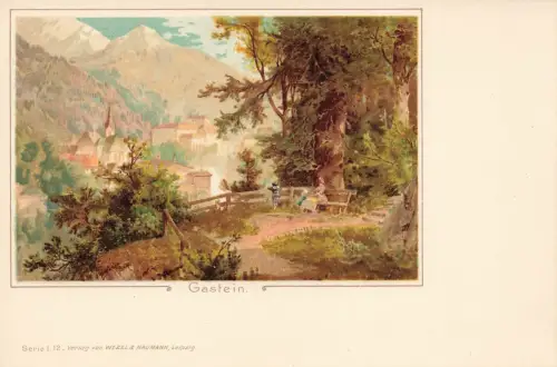 AK Bad Gastein Wezel & Naumann Serie I. 12. Österreich ungelaufen Postkarte