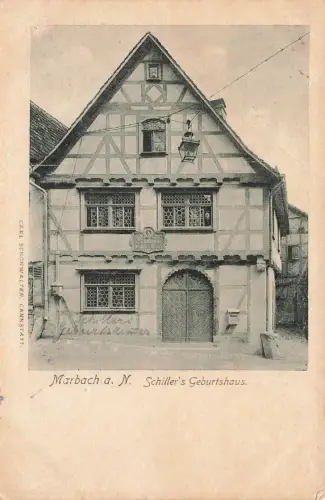 AK Marbach am Neckar Schillers Geburtshaus Baden-Württemberg 1904 Postkarte