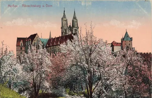 AK Meißen Albrechtsburg Dom Sachsen 1922 gelaufen Postkarte