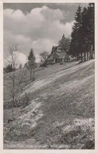 AK Spindelmühle Hotel Rübezahl Böhmen Riesengebirge ungelaufen Postkarte