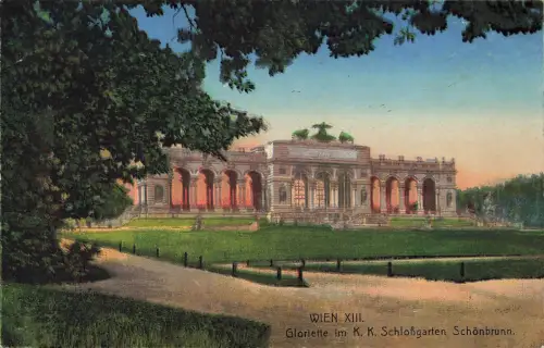 AK Wien Schönbrunn Gloriette im Schloßgarten Österreich 1923 gelaufen Postkarte