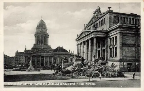 AK Berlin Gendarmenmarkt Schauspielhaus Kirche Berlin 1932 gelaufen Postkarte
