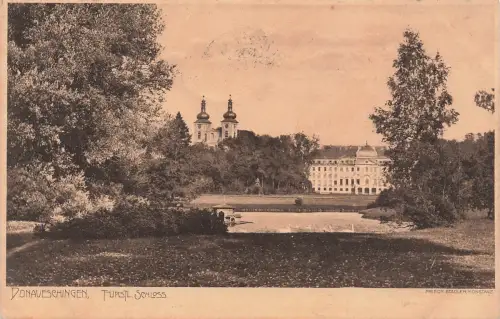 AK Donaueschingen Schloss Baden-Württemberg 1906 gelaufen Postkarte