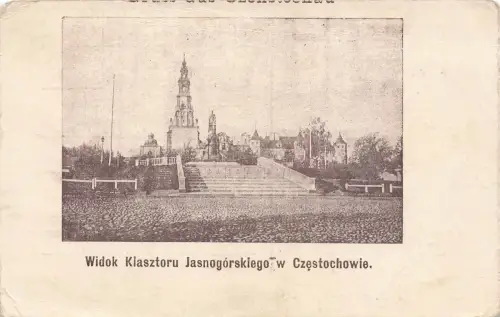 AK Częstochowa Kloster Jasna Góra Schlesien ungelaufen Postkarte