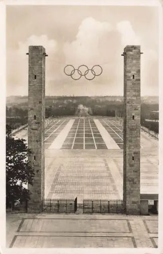 AK Berlin Reichssportfeld Osttor Olympia Berlin ungelaufen Postkarte