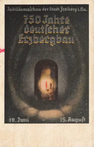 AK Freiberg 750 Jahre deutscher Erzbergbau Sachsen ungelaufen Postkarte