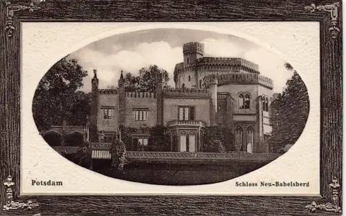 AK Potsdam Schloss Neu Babelsberg Brandenburg ungelaufen Postkarte Geprägt