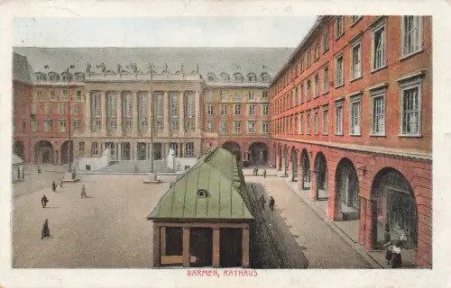 AK Barmen Rathaus Nordrhein-Westfalen 1924 gelaufen Postkarte