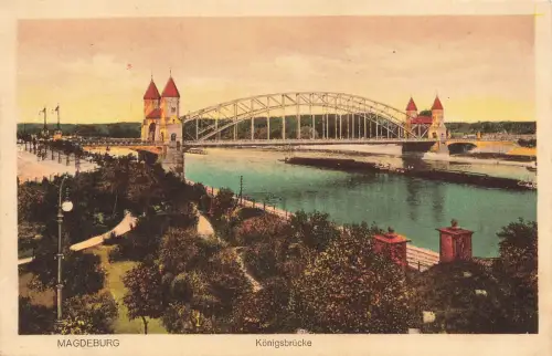 AK Magdeburg Königsbrücke Sachsen-Anhalt ungelaufen Postkarte
