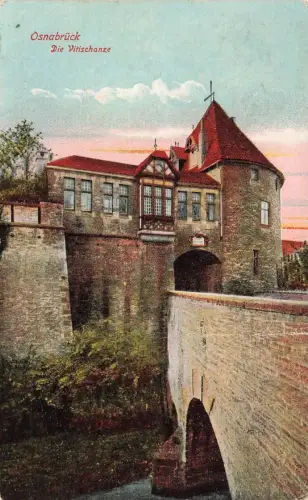 AK Osnabrück Vitischanze Niedersachsen 1921 gelaufen Postkarte