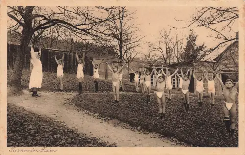 AK Bad Elster Heilstätte Heimdall Turnen Kinder Sachsen Vogtland Postkarte
