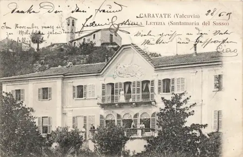 AK Caravate Villa Letizia Italien 1905 gelaufen Postkarte