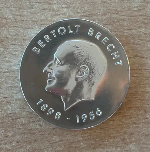 DDR 10 Mark Bertolt Brecht 1973 Silber Gedenkmünze