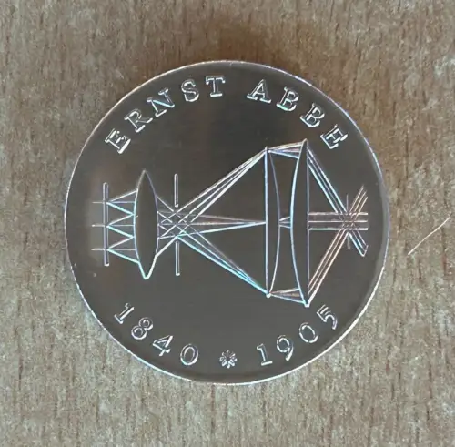 DDR 20 Mark 1980 Ernst Abbe Silber Silber Gedenkmünze