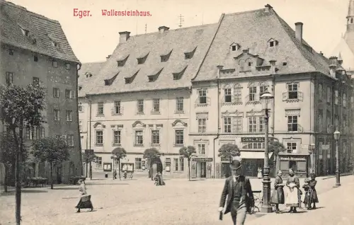 AK Eger Wallensteinhaus Böhmen ungelaufen Postkarte