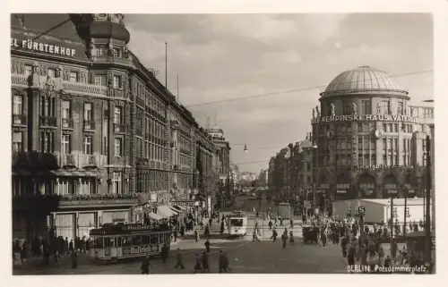 AK Berlin Potsdammerplatz Fürstenhof Straßenbahnen Berlin ungelaufen Postkarte