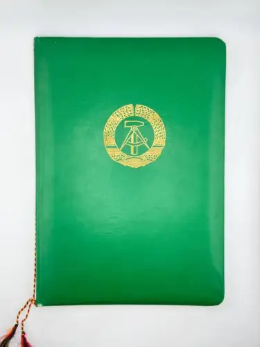 DDR Urkunde Verdienstmedaille der Organe des Ministerium des Innern Bronze 1975