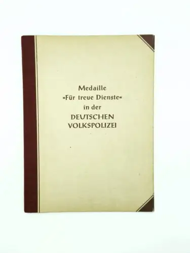 DDR Urkunde Volkspolizei treue dienste Stufe III 1955 VP-Meister