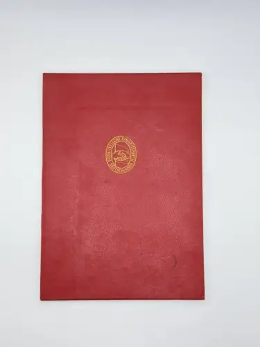 DDR SED Ehrenurkunde 40 Jahre treue und aktive Arbeit in der SED 1986
