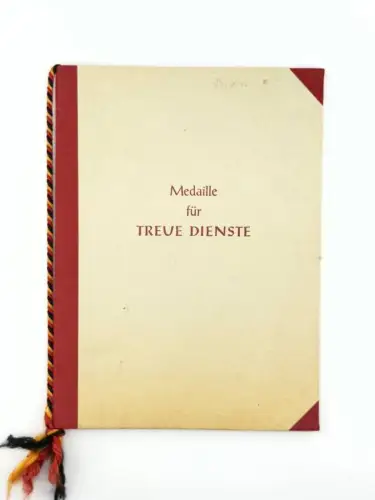 DDR NVA Urkunde Medaille für treue Dienste in der NVA Bronze 1.3.1957 Leutnant