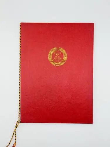 DDR MdI Urkunde Medaille für treue dienste in den Kampfgruppen Silber Genossen