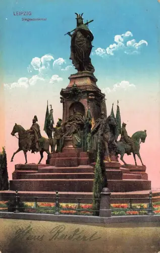 AK Leipzig Siegesdenkmal Sachsen ungelaufen Postkarte