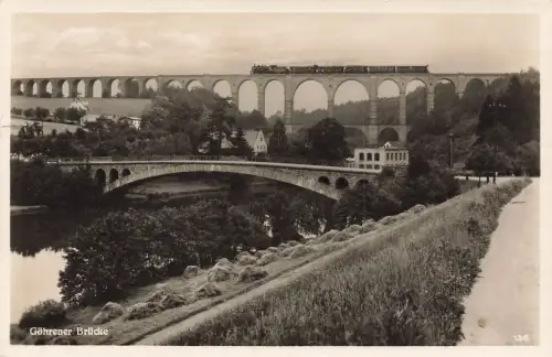 AK Muldenthal Göhrener Brücke Sachsen 1936 gelaufen Postkarte