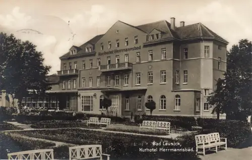 AK Bad Lausick Kurhaus Hermannsbad Sachsen 1931 gelaufen Postkarte