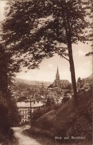 AK Annaberg Buchholz Blick auf Buchholz Sachsen 1925 gelaufen Postkarte