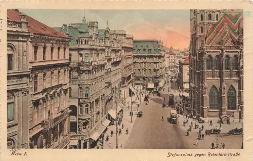 AK Wien Stefansplatz Rotenturmstraße Österreich 1925 gelaufen Postkarte