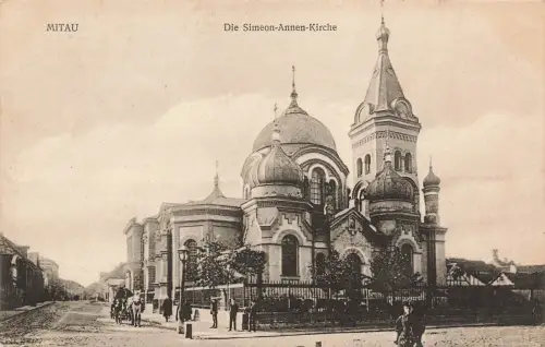 AK Mitau Jelgava Simeon Annen Kirche Lettland ungelaufen Postkarte