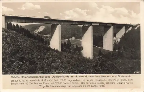 AK Giebenlehn Reichsautobahnbrücke zwischen Nossen u. Siebenlehn Postkarte
